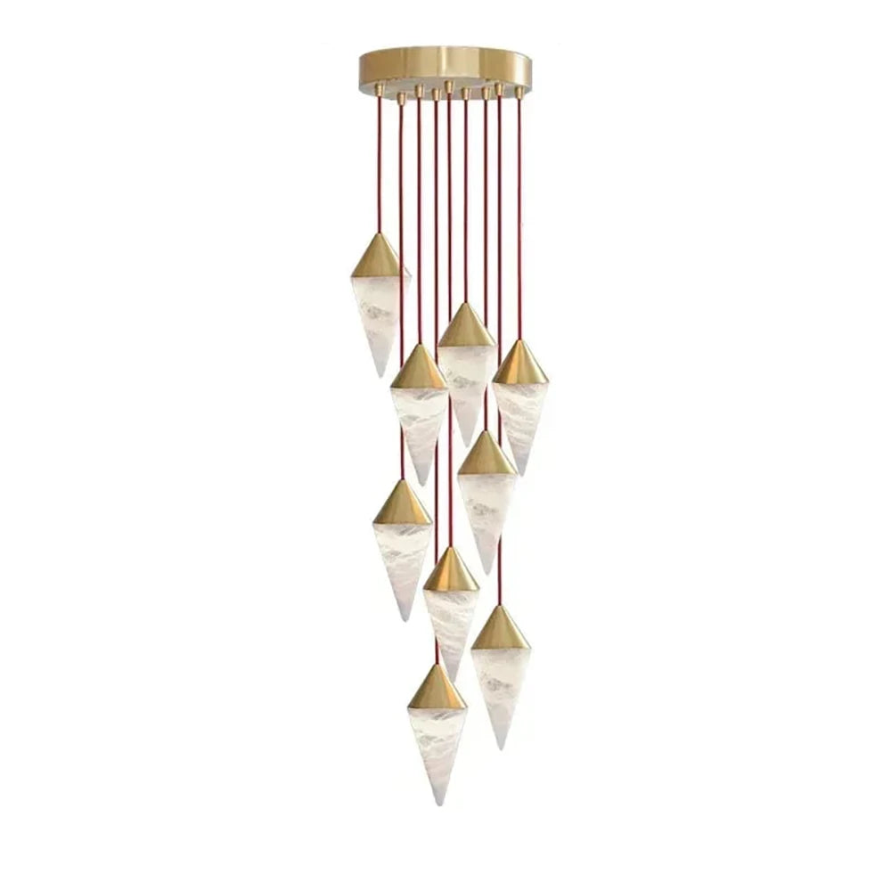 Ilverford Faceted Alabaster Drop Chandelier