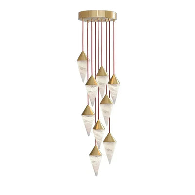 Ilverford Faceted Alabaster Drop Chandelier