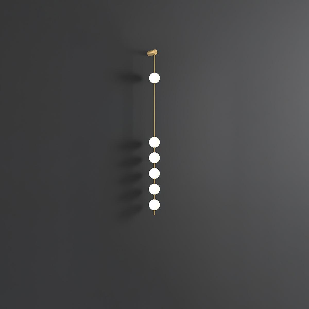 Lustra Wall Lamp Vertical Balls Brass - Neutral Decor
