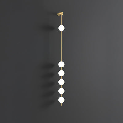 Lustra Wall Lamp Vertical Balls Brass - Neutral Decor