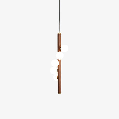 Rinenena Pendant Lamp Wooden Glass Linear