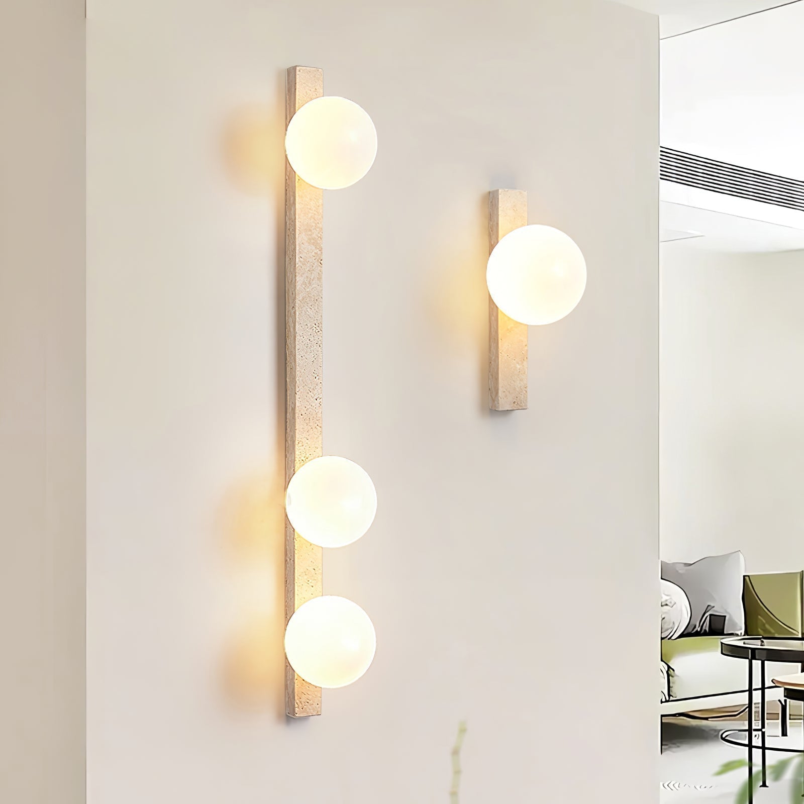 Valoaria Travertine Wall Light