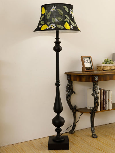 Floren Wood Fabric Classic Floor Lamp