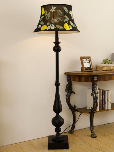 Floren Wood Fabric Classic Floor Lamp