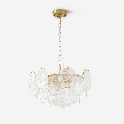 Leaf Vintage Glass Chandelier