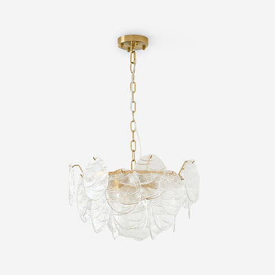 Leaf Vintage Glass Chandelier