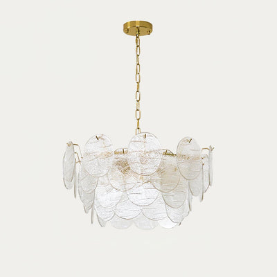 Leaf Vintage Glass Chandelier