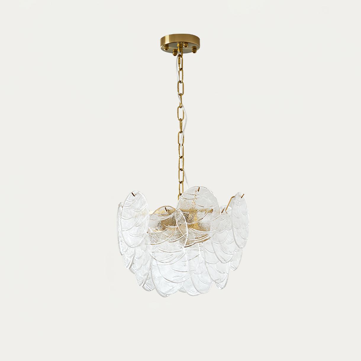 Leaf Vintage Glass Chandelier