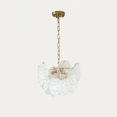 Leaf Vintage Glass Chandelier