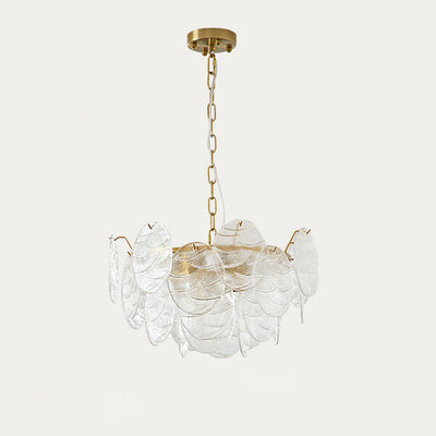 Leaf Vintage Glass Chandelier