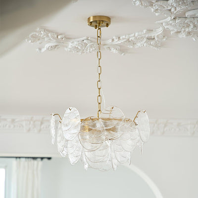Leaf Vintage Glass Chandelier