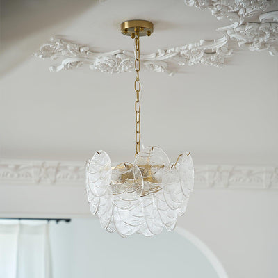 Leaf Vintage Glass Chandelier