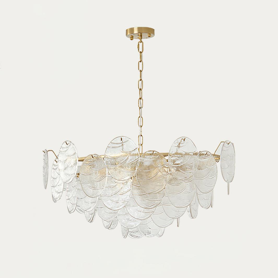Leaf Vintage Glass Chandelier