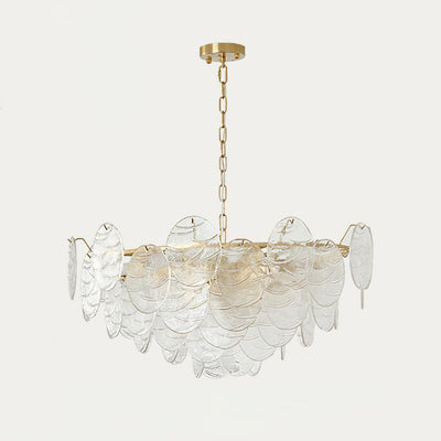 Leaf Vintage Glass Chandelier