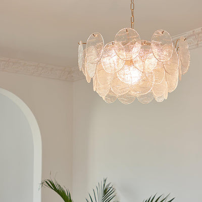 Leaf Vintage Glass Chandelier