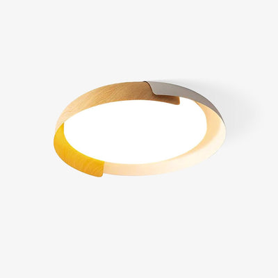 Nomino Ceiling Lamp Round Acrylic Wood Soft Minimalist
