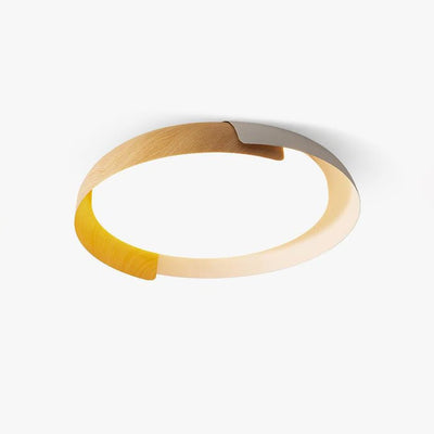 Nomino Ceiling Lamp Round Acrylic Wood Soft Minimalist