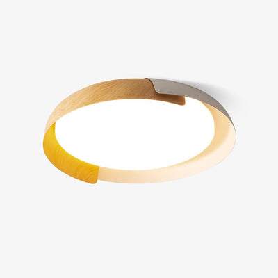 Nomino Ceiling Lamp Round Acrylic Wood Soft Minimalist