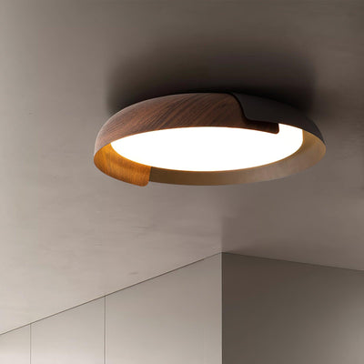 Nomino Ceiling Lamp Round Acrylic Wood Soft Minimalist