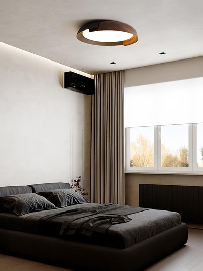Nomino Ceiling Lamp Round Acrylic Wood Soft Minimalist