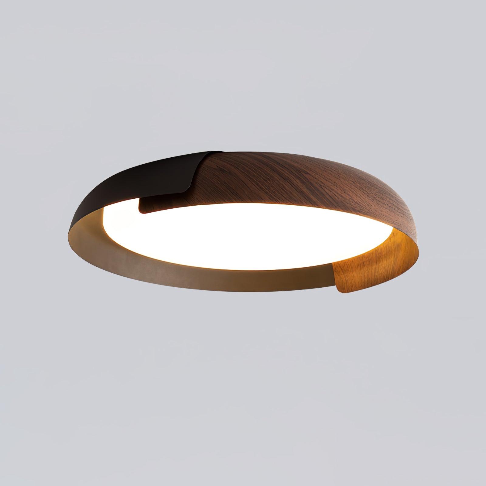 Nomino Ceiling Lamp Round Acrylic Wood Soft Minimalist