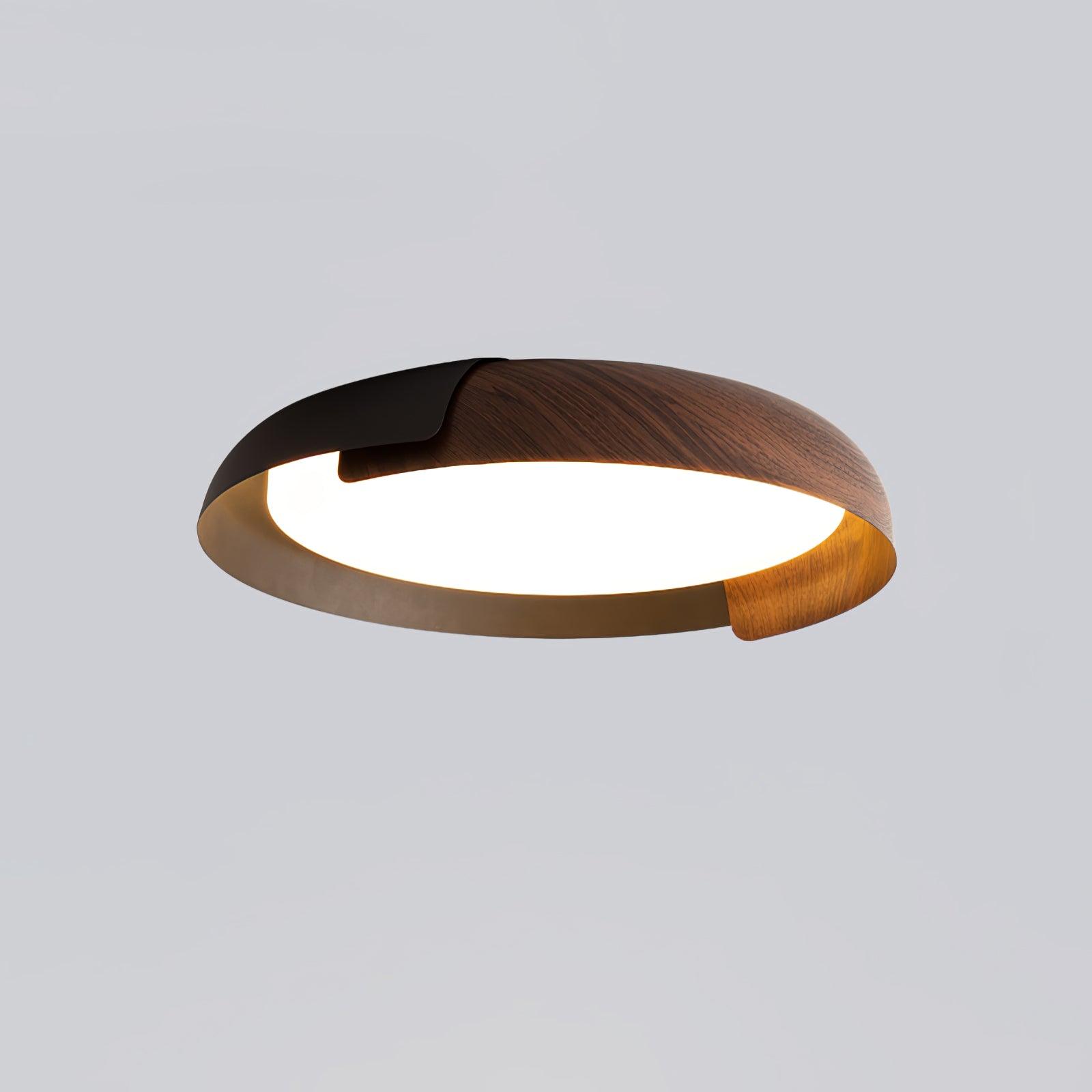 Nomino Ceiling Lamp Round Acrylic Wood Soft Minimalist