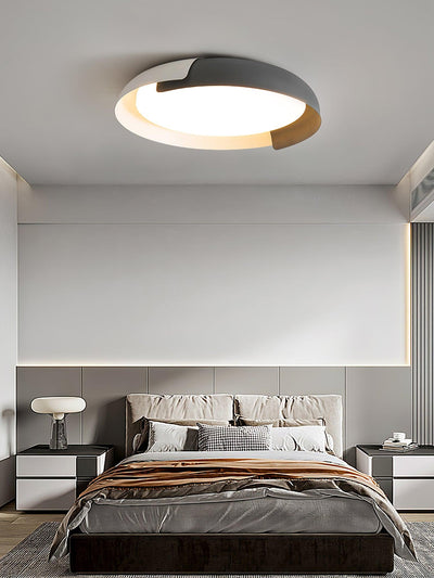 Nomino Ceiling Lamp Round Acrylic Wood Soft Minimalist