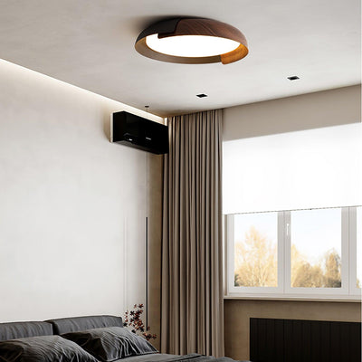 Nomino Ceiling Lamp Round Acrylic Wood Soft Minimalist