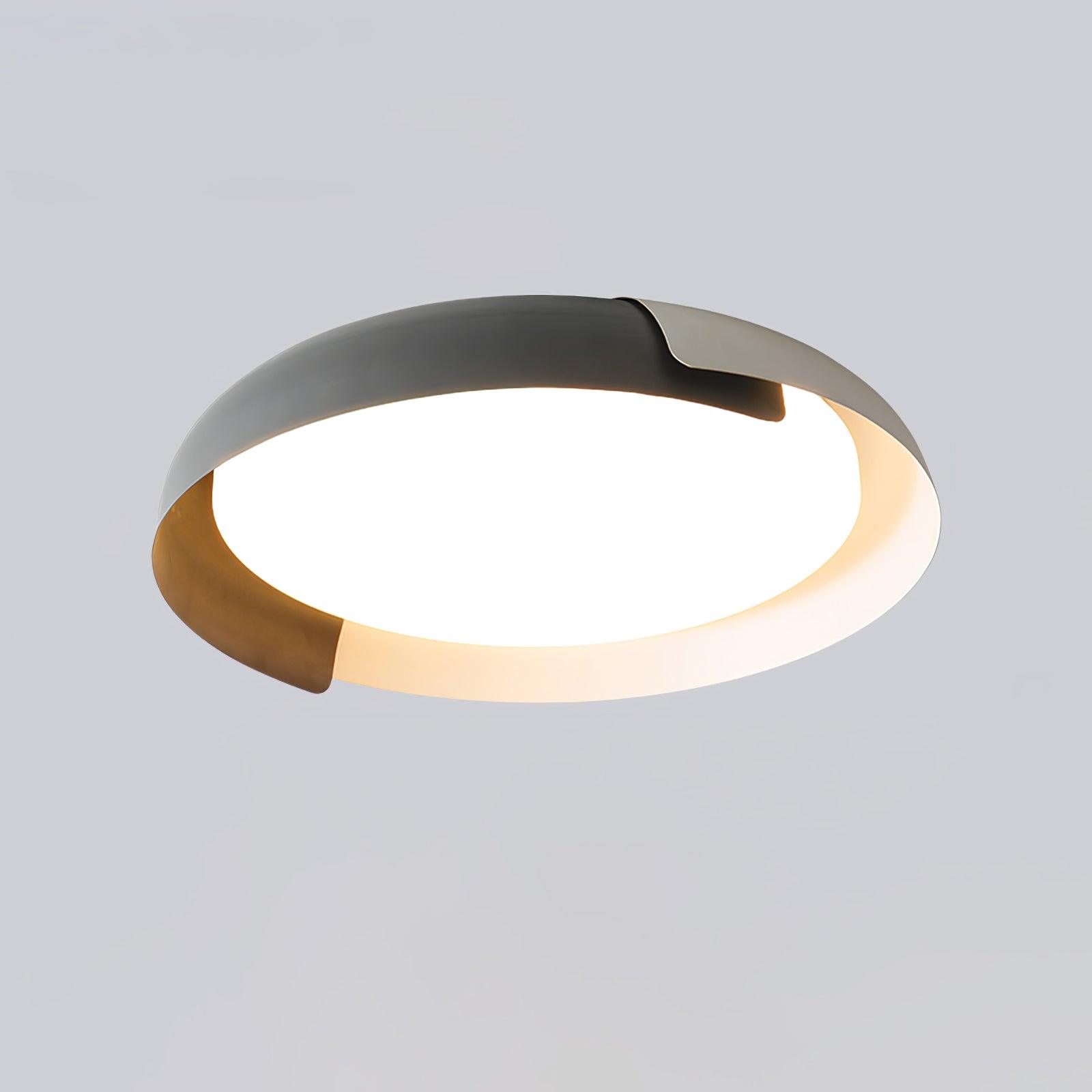 Nomino Ceiling Lamp Round Acrylic Wood Soft Minimalist