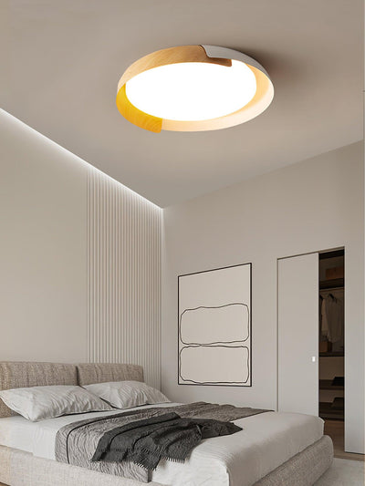 Nomino Ceiling Lamp Round Acrylic Wood Soft Minimalist