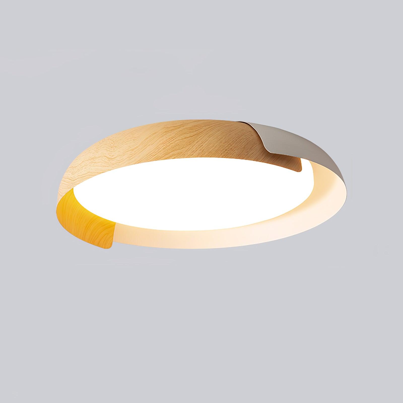 Nomino Ceiling Lamp Round Acrylic Wood Soft Minimalist