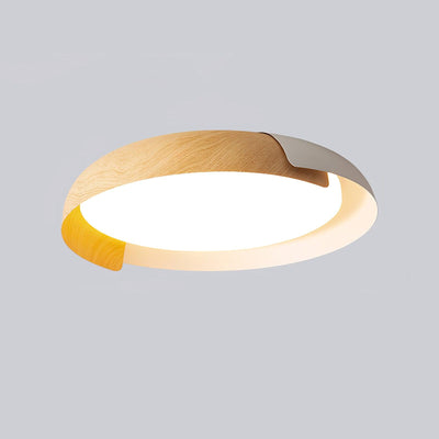 Nomino Ceiling Lamp Round Acrylic Wood Soft Minimalist