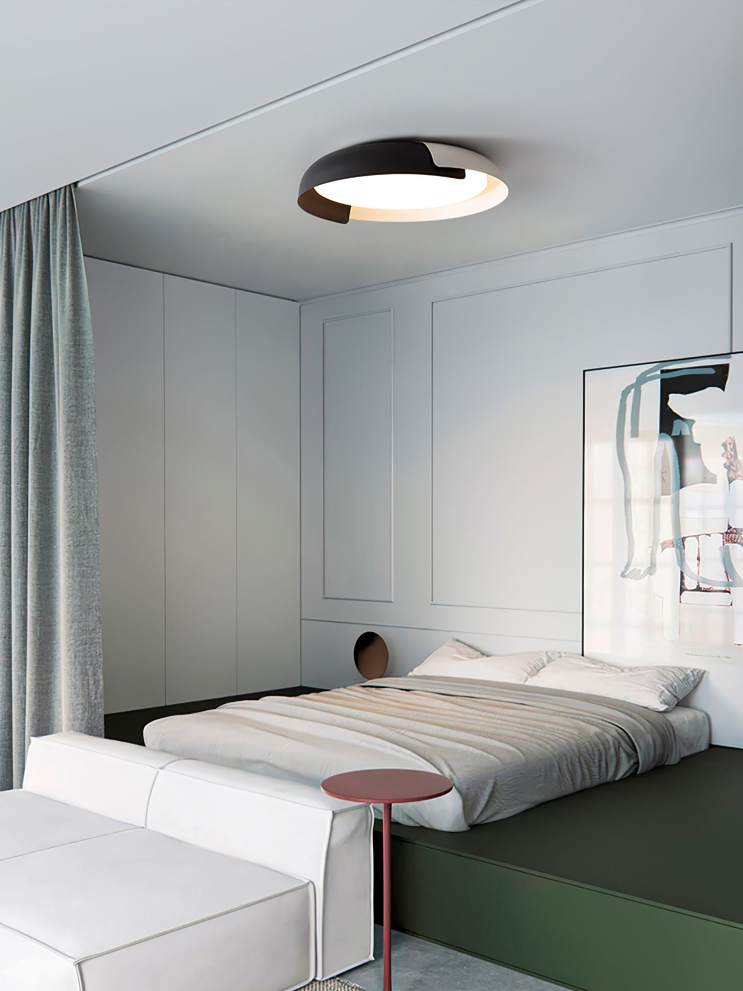 Nomino Ceiling Lamp Round Acrylic Wood Soft Minimalist