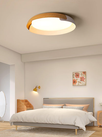 Nomino Ceiling Lamp Round Acrylic Wood Soft Minimalist