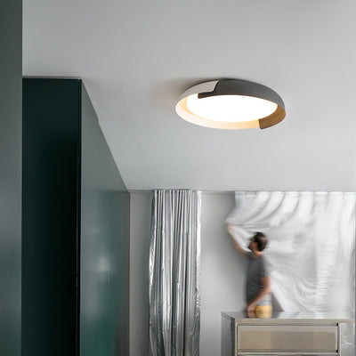 Nomino Ceiling Lamp Round Acrylic Wood Soft Minimalist