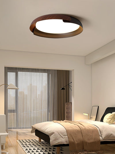 Nomino Ceiling Lamp Round Acrylic Wood Soft Minimalist