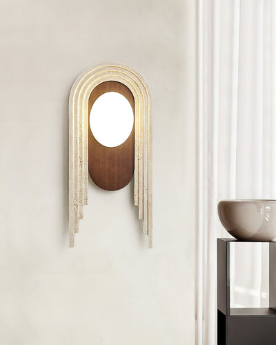 Uloryra Arch-Frame Travertine Wall Light