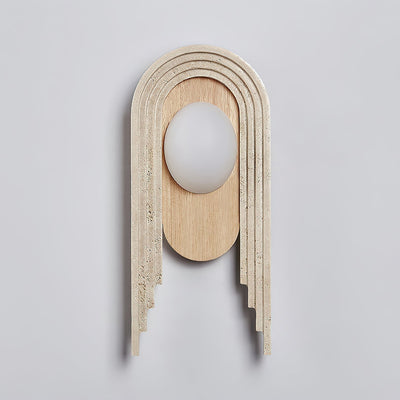 Uloryra Arch-Frame Travertine Wall Light