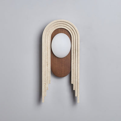 Uloryra Arch-Frame Travertine Wall Light