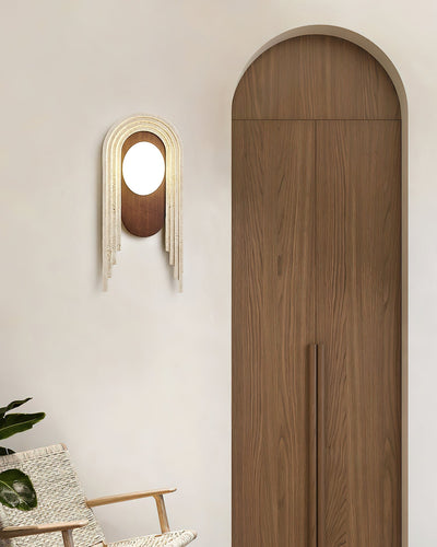 Uloryra Arch-Frame Travertine Wall Light