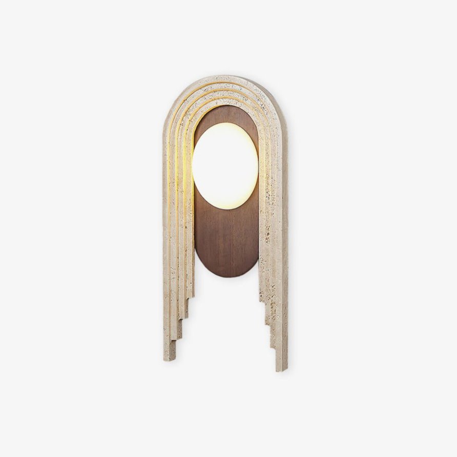 Uloryra Arch-Frame Travertine Wall Light