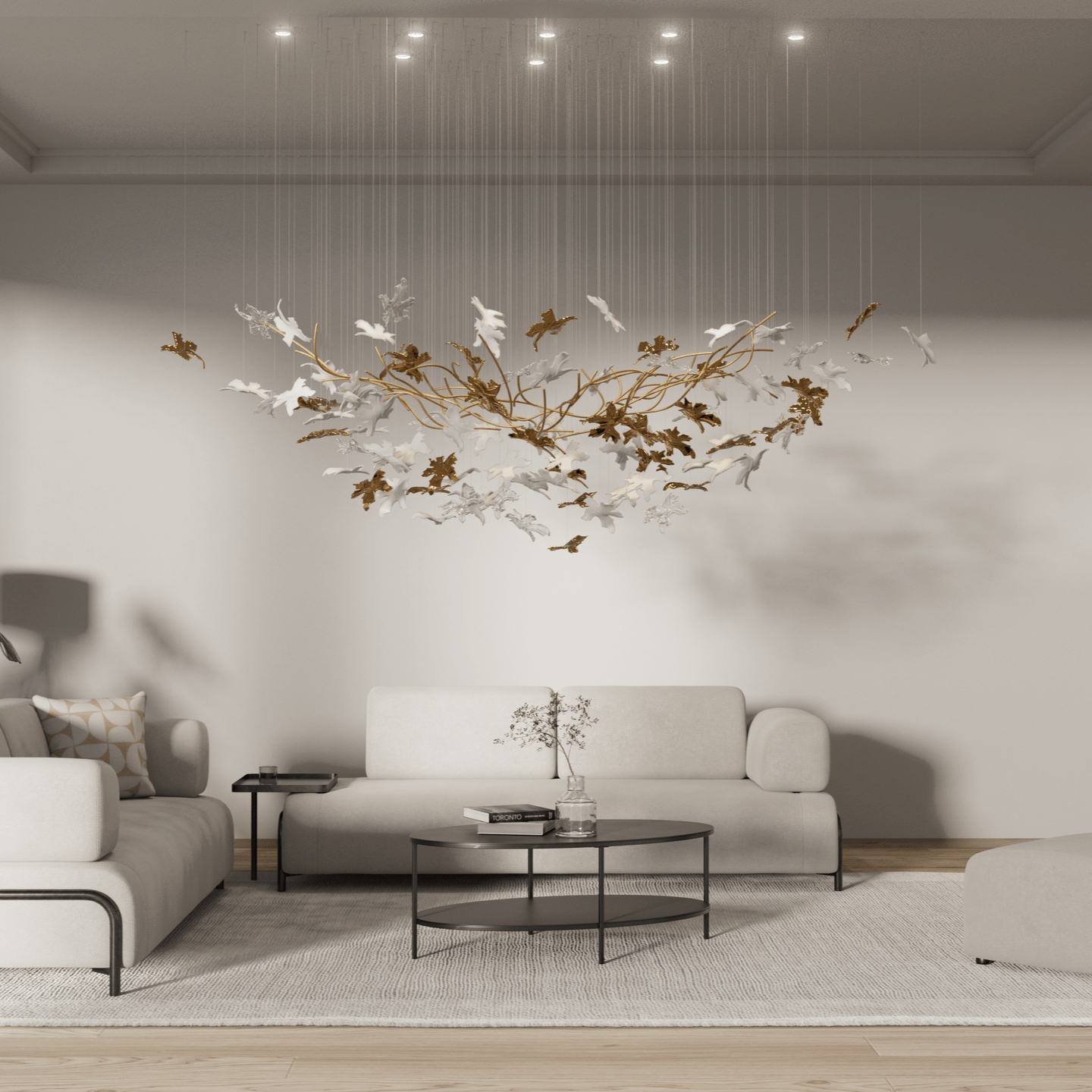 Arinan Floral Glass Chandelier