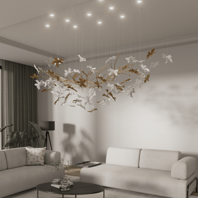 Arinan Floral Glass Chandelier