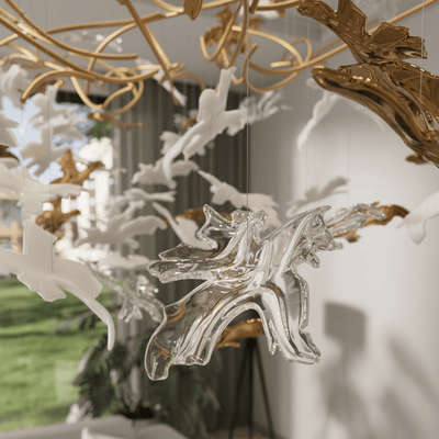 Arinan Floral Glass Chandelier