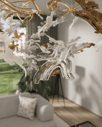 Arinan Floral Glass Chandelier