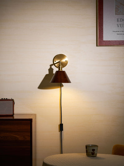 Oakmere Wood Plug In Indoor Wall Light