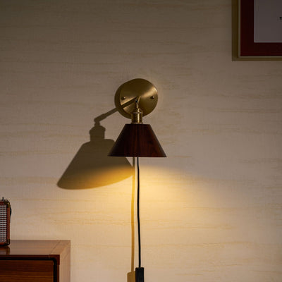 Oakmere Wood Plug In Indoor Wall Light