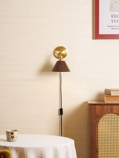 Oakmere Wood Plug In Indoor Wall Light