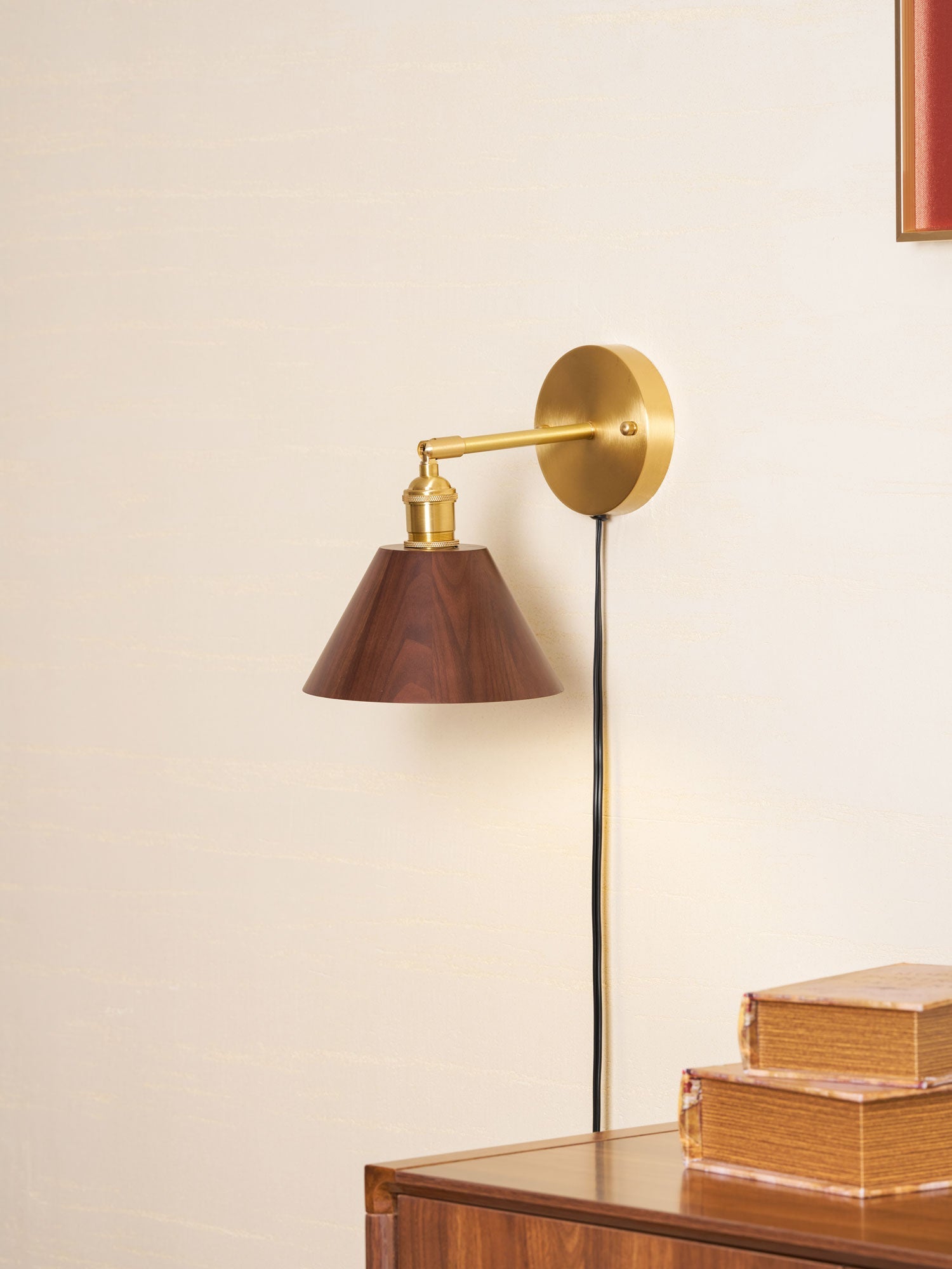 Oakmere Wood Plug In Indoor Wall Light
