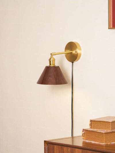Oakmere Wood Plug In Indoor Wall Light